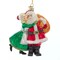 KSA Pack of 8 Green and Red Mr. and Mrs. Santa Claus Kissing Christmas Ornaments 6"